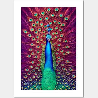 Surreal Peacock Posters and Art